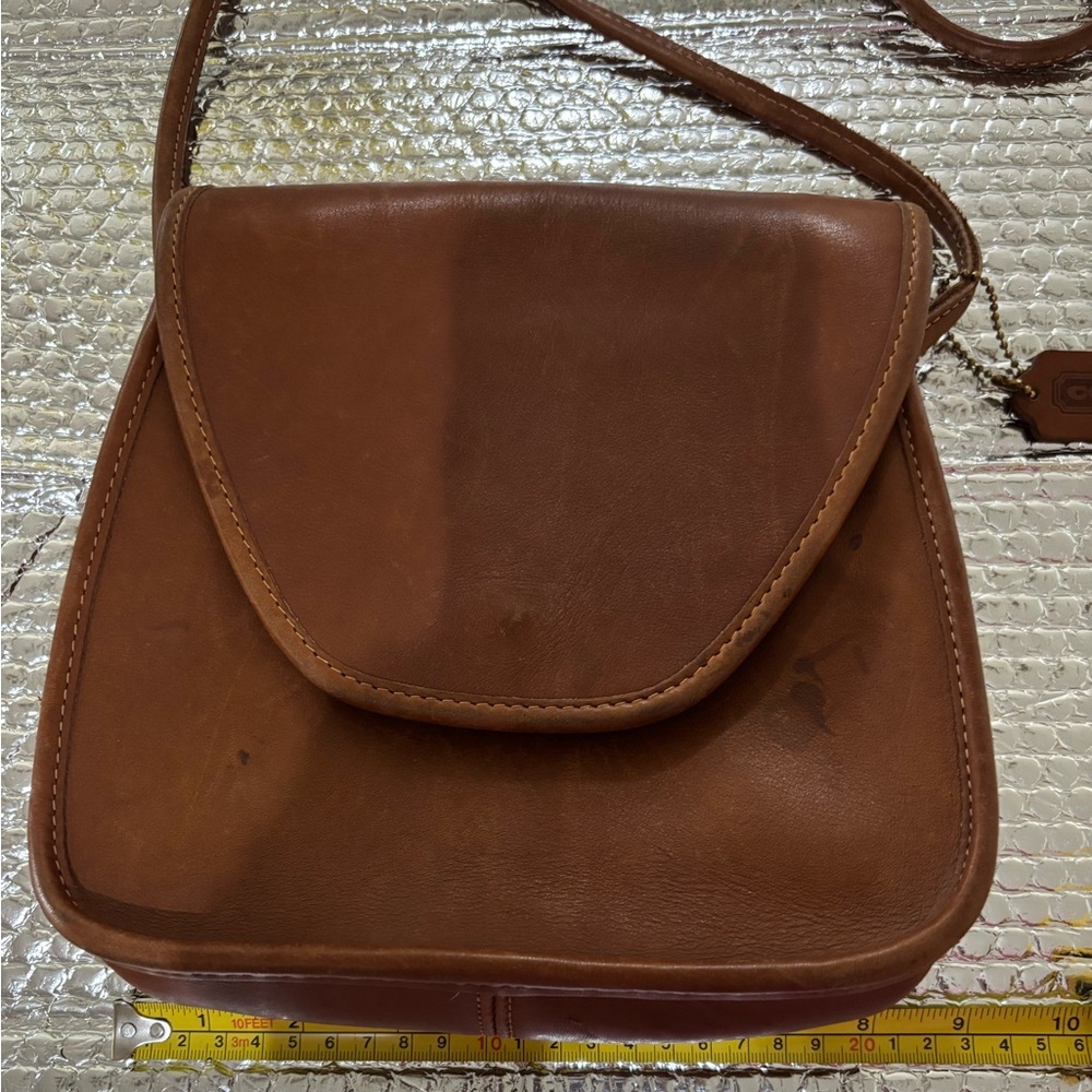 Coach Brown Leather Crossbody Bag Classic Design